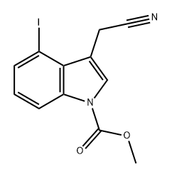 1H-Indole-1-carboxylic acid, 3-(cyanomethyl)-4-iodo-, methyl ester Structure