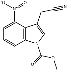 1H-Indole-1-carboxylic acid, 3-(cyanomethyl)-4-nitro-, methyl ester Structure