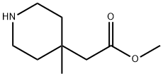 4-Piperidineacetic acid, 4-methyl-, methyl ester Structure