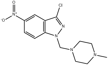 3-Chloro-1-((4-methylpiperazin-1-yl)methyl)-5-nitro-1H-indazole Structure