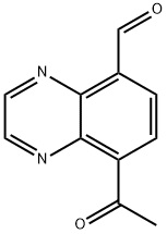 8-Acetylquinoxaline-5-carbaldehyde Structure