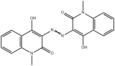 2(1H)?-?Quinolinone, 3,?3'-?(1,?2-?diazenediyl)?bis[4-?hydroxy-?1-?methyl- 구조식 이미지