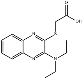 2-{[3-(Diethylamino)quinoxalin-2-yl]sulfanyl}acetic acid Structure