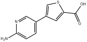 4-(6-Aminopyridin-3-yl)thiophene-2-carboxylic acid Structure