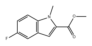 1H-Indole-2-carboxylic acid, 5-fluoro-1-methyl-, methyl ester 구조식 이미지