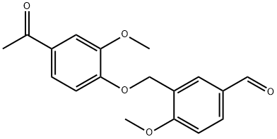 3-[(4-ACETYL-2-METHOXYPHENOXY)METHYL]-4-METHOXYBENZALDEHYDE 구조식 이미지