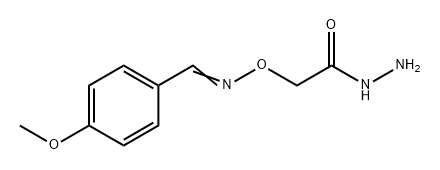 Acetic acid, 2-[[[(4-methoxyphenyl)methylene]amino]oxy]-, hydrazide Structure