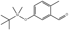 Benzaldehyde, 5-[[(1,1-dimethylethyl)dimethylsilyl]oxy]-2-methyl- Structure