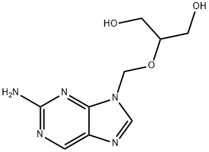 2-[(2-aminopurin-9-yl)methoxy]propane-1,3-diol Structure