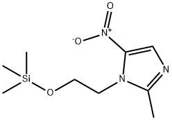 1H-Imidazole, 2-methyl-5-nitro-1-[2-[(trimethylsilyl)oxy]ethyl]- 구조식 이미지