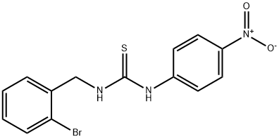 Thiourea, N-[(2-bromophenyl)methyl]-N'-(4-nitrophenyl)- Structure