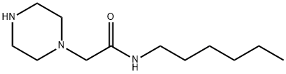 1-Piperazineacetamide, N-hexyl- Structure