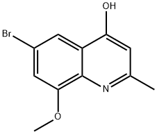 6-Bromo-8-methoxy-2-methylquinolin-4-ol 구조식 이미지