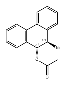 9-Phenanthrenol, 10-bromo-9,10-dihydro-, 9-acetate, (9R,10R)-rel- 구조식 이미지