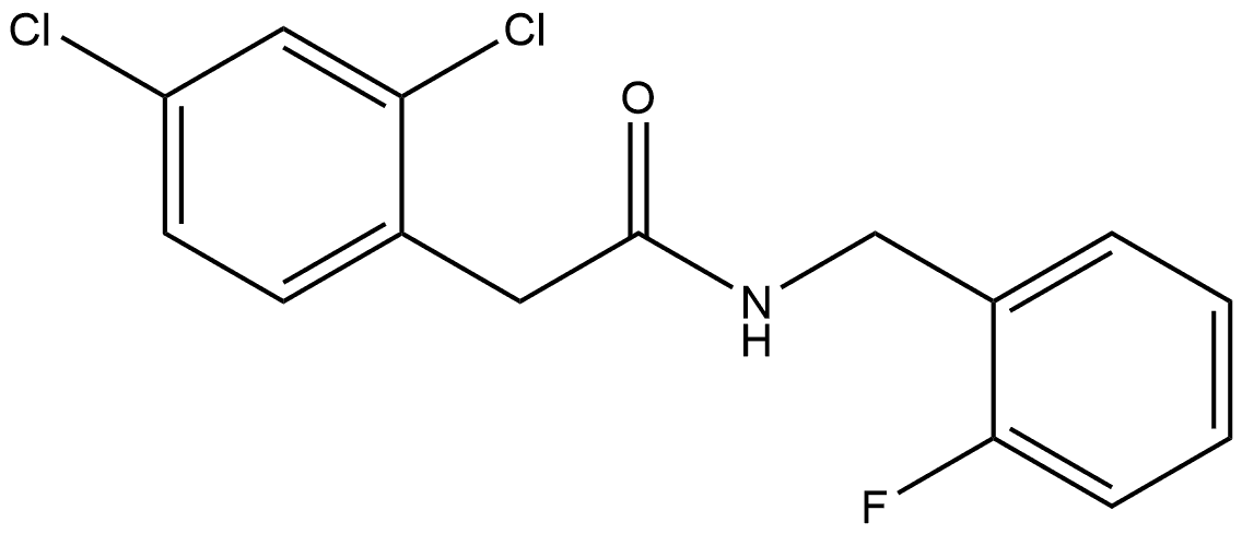 2,4-Dichloro-N-[(2-fluorophenyl)methyl]benzeneacetamide Structure