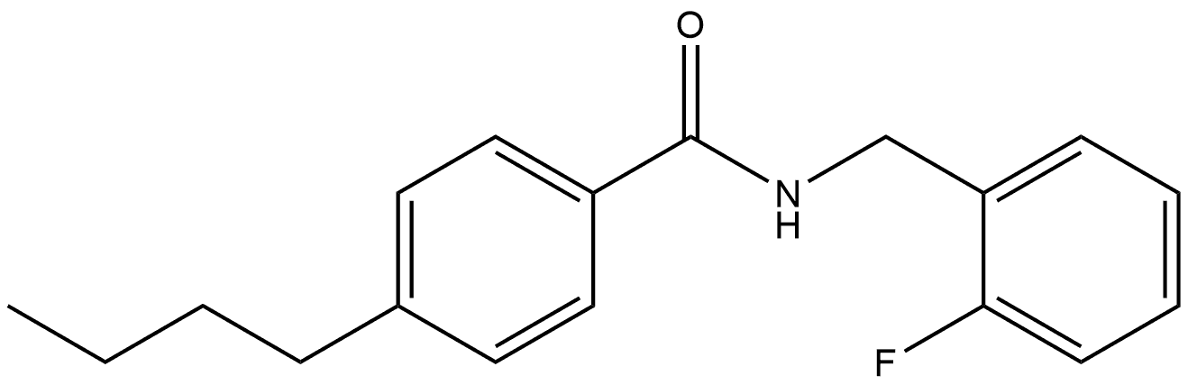 4-Butyl-N-[(2-fluorophenyl)methyl]benzamide Structure