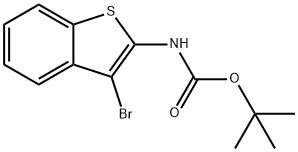 Carbamic acid, N-(3-bromobenzo[b]thien-2-yl)-, 1,1-dimethylethyl ester 구조식 이미지