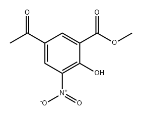 Benzoic acid, 5-acetyl-2-hydroxy-3-nitro-, methyl ester Structure