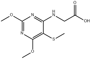 Glycine, N-[2,6-dimethoxy-5-(methylthio)-4-pyrimidinyl]- Structure