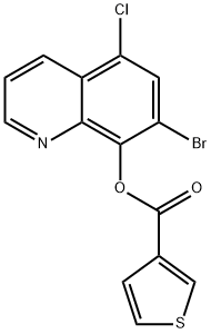 7-Bromo-5-chloroquinolin-8-yl thiophene-3-carboxylate 구조식 이미지