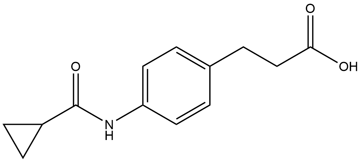 4-[(Cyclopropylcarbonyl)amino]benzenepropanoic acid Structure