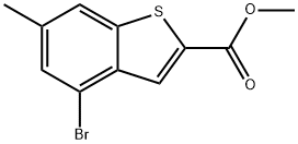 Benzo[b]thiophene-2-carboxylic acid, 4-bromo-6-methyl-, methyl ester Structure