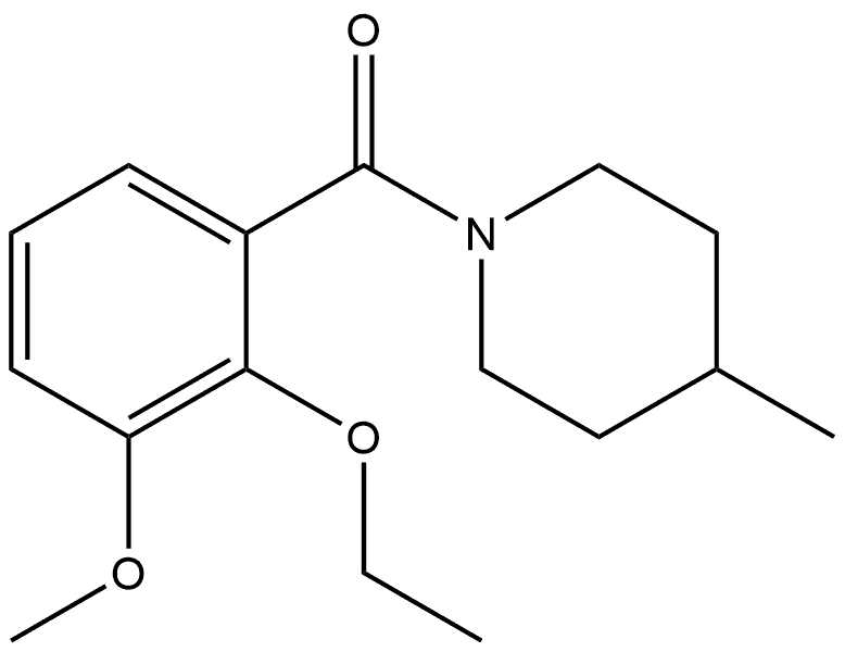 (2-Ethoxy-3-methoxyphenyl)(4-methyl-1-piperidinyl)methanone Structure