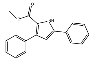 1H-Pyrrole-2-carboxylic acid, 3,5-diphenyl-, methyl ester 구조식 이미지