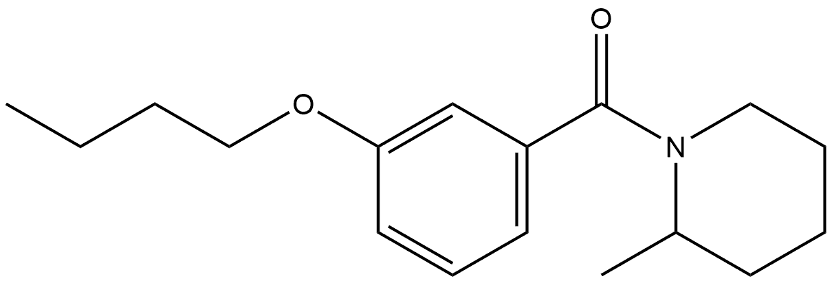 (3-Butoxyphenyl)(2-methyl-1-piperidinyl)methanone Structure