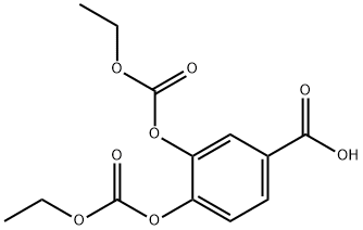 Benzoic acid, 3,4-bis[(ethoxycarbonyl)oxy]- Structure