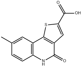 8-Methyl-4-oxo-4,5-dihydrothieno[3,2-c]quinoline-2-carboxylic acid Structure