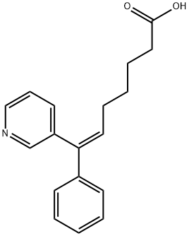 6-Heptenoic acid, 7-phenyl-7-(3-pyridinyl)-, (6Z)- Structure