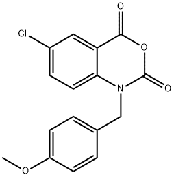 2H-3,1-Benzoxazine-2,4(1H)-dione, 6-chloro-1-[(4-methoxyphenyl)methyl]- Structure