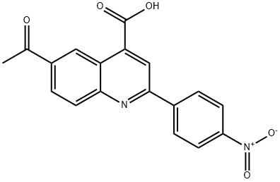 6-Acetyl-2-(4-nitrophenyl)quinoline-4-carboxylic acid Structure