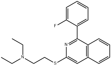 N,N-Diethyl-2-((1-(2-fluorophenyl)isoquinolin-3-yl)thio)ethanamine Structure