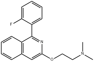 2-((1-(2-Fluorophenyl)isoquinolin-3-yl)oxy)-N,N-dimethylethanamine 구조식 이미지