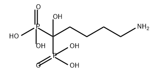 Phosphonic acid, P,P'-(5-amino-1-hydroxypentylidene)bis- Structure