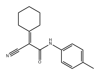 Acetamide, 2-cyano-2-cyclohexylidene-N-(4-methylphenyl)- 구조식 이미지