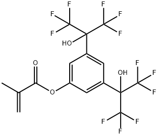 2-Propenoic acid, 2-methyl-, 3,5-bis[2,2,2-trifluoro-1-hydroxy-1-(trifluoromethyl)ethyl]phenyl ester 구조식 이미지