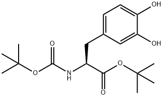 L-Tyrosine, N-[(1,1-dimethylethoxy)carbonyl]-3-hydroxy-, 1,1-dimethylethyl ester Structure