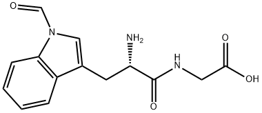 Glycine, N-(1-formyl-L-tryptophyl)- (9CI) Structure