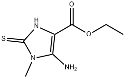 1H-Imidazole-4-carboxylic acid, 5-amino-2,3-dihydro-1-methyl-2-thioxo-, ethyl ester Structure