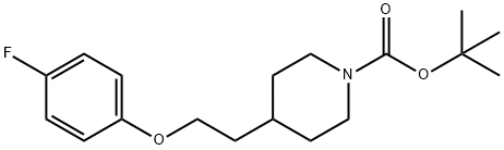 1-Piperidinecarboxylic acid, 4-[2-(4-fluorophenoxy)ethyl]-, 1,1-dimethylethyl ester 구조식 이미지