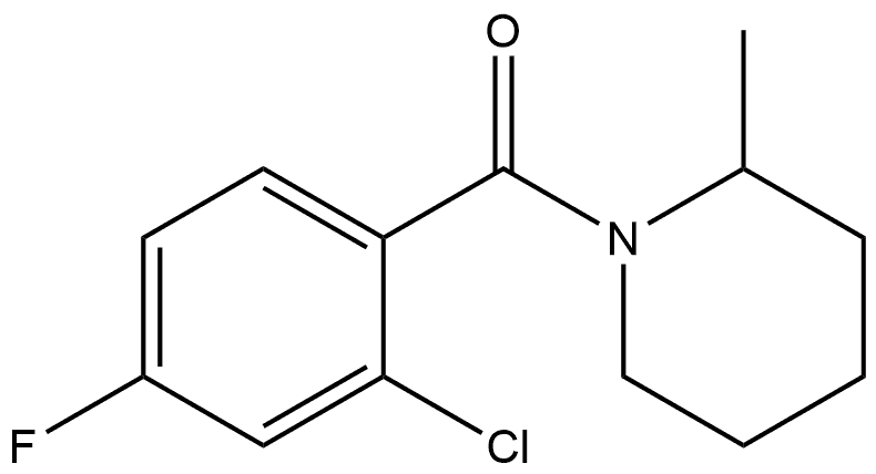 (2-Chloro-4-fluorophenyl)(2-methyl-1-piperidinyl)methanone Structure