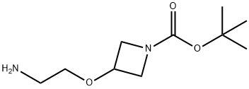 1-Azetidinecarboxylic acid, 3-(2-aminoethoxy)-, 1,1-dimethylethyl ester Structure