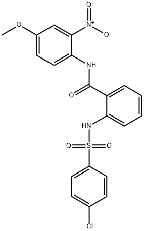 Benzamide, 2-[[(4-chlorophenyl)sulfonyl]amino]-N-(4-methoxy-2-nitrophenyl)- Structure