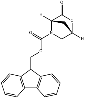 2-Oxa-5-azabicyclo[2.2.1]heptane-5-carboxylic acid, 3-oxo-, 9H-fluoren-9-ylmethyl ester, (1S,4S)- Structure