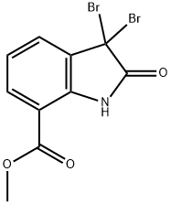 1H-Indole-7-carboxylic acid, 3,3-dibromo-2,3-dihydro-2-oxo-, methyl ester Structure