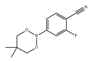 Benzonitrile, 4-(5,5-dimethyl-1,3,2-dioxaborinan-2-yl)-2-fluoro- Structure