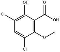 Benzoic acid, 3,5-dichloro-2-hydroxy-6-methoxy- 구조식 이미지